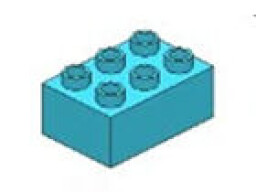 L-W Toys Junior Kostka 3x2 modrá 